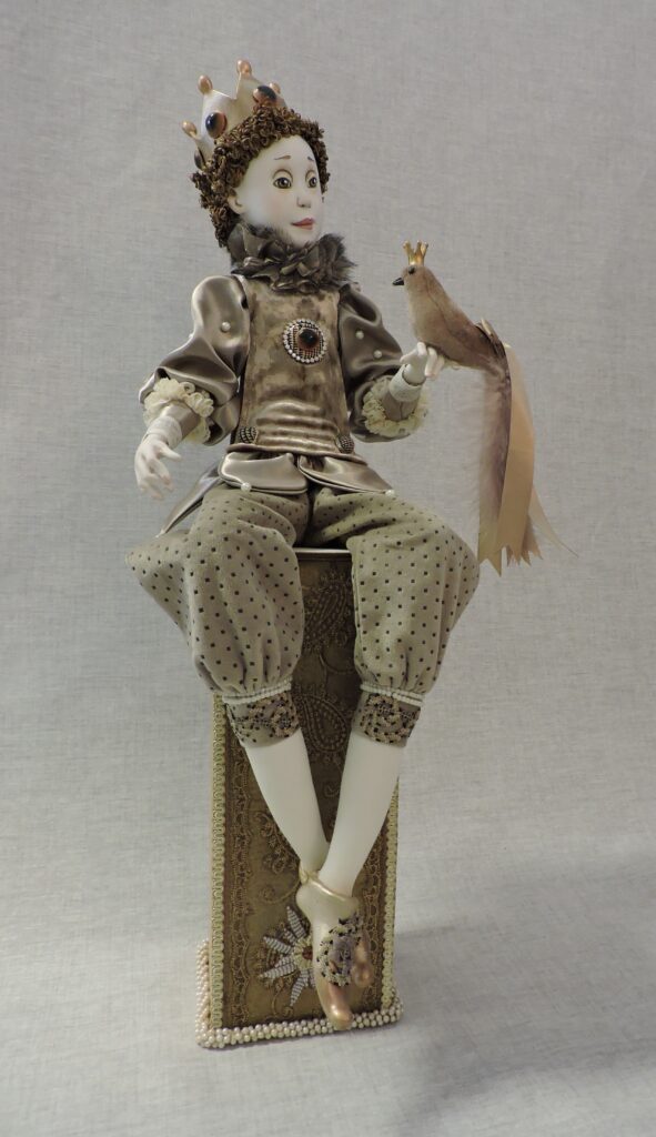 Boy and Bird with a crown by Ankie Daanen