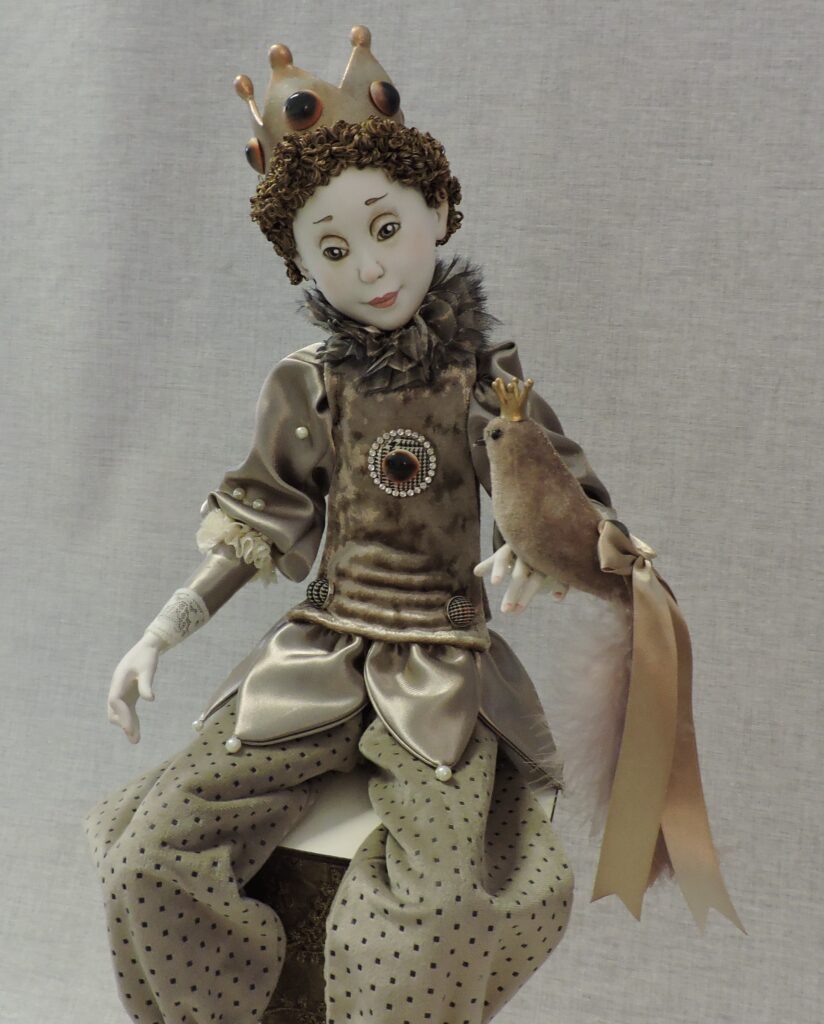 Boy and Bird with a crown by Ankie Daanen